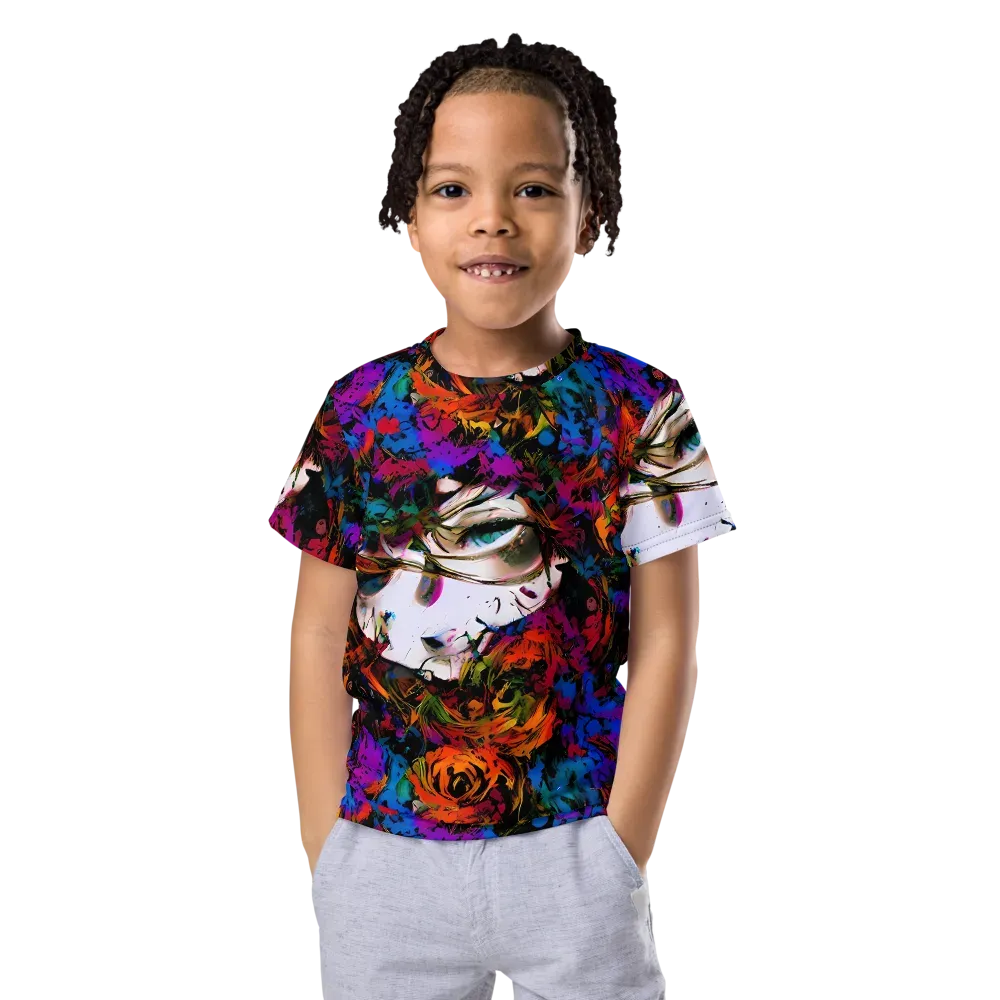 Sultry Smoke on Kids Crew Neck T-Shirt — Front