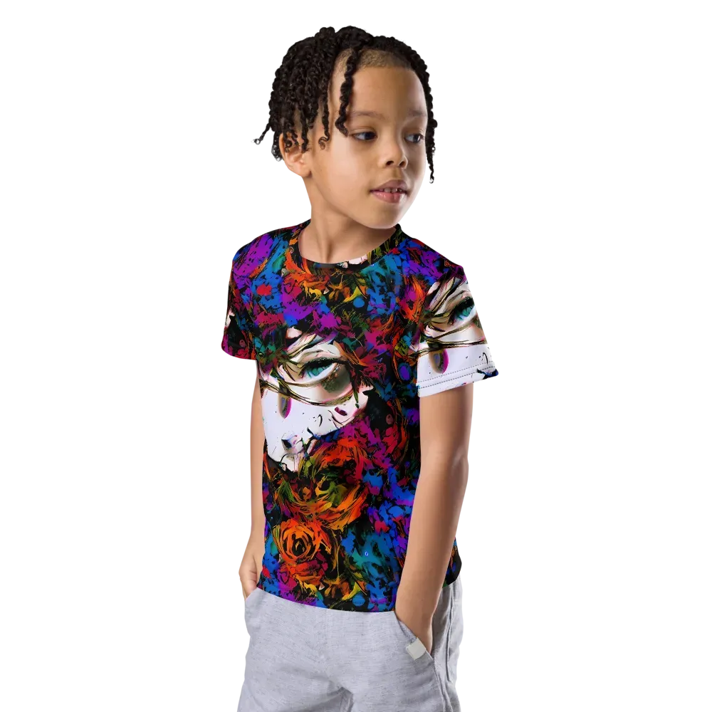Sultry Smoke on Kids Crew Neck T-Shirt — Left Front