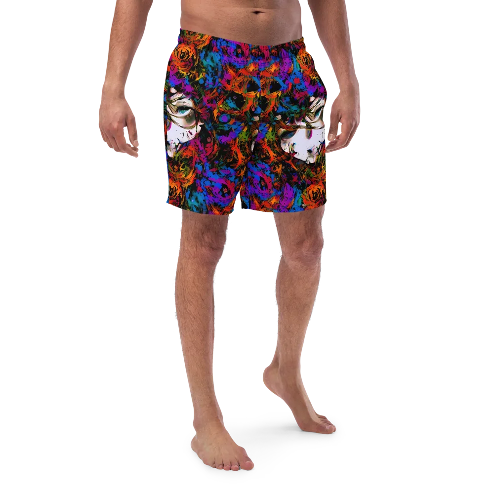 Sultry Smoke on Swim Trunks — Front
