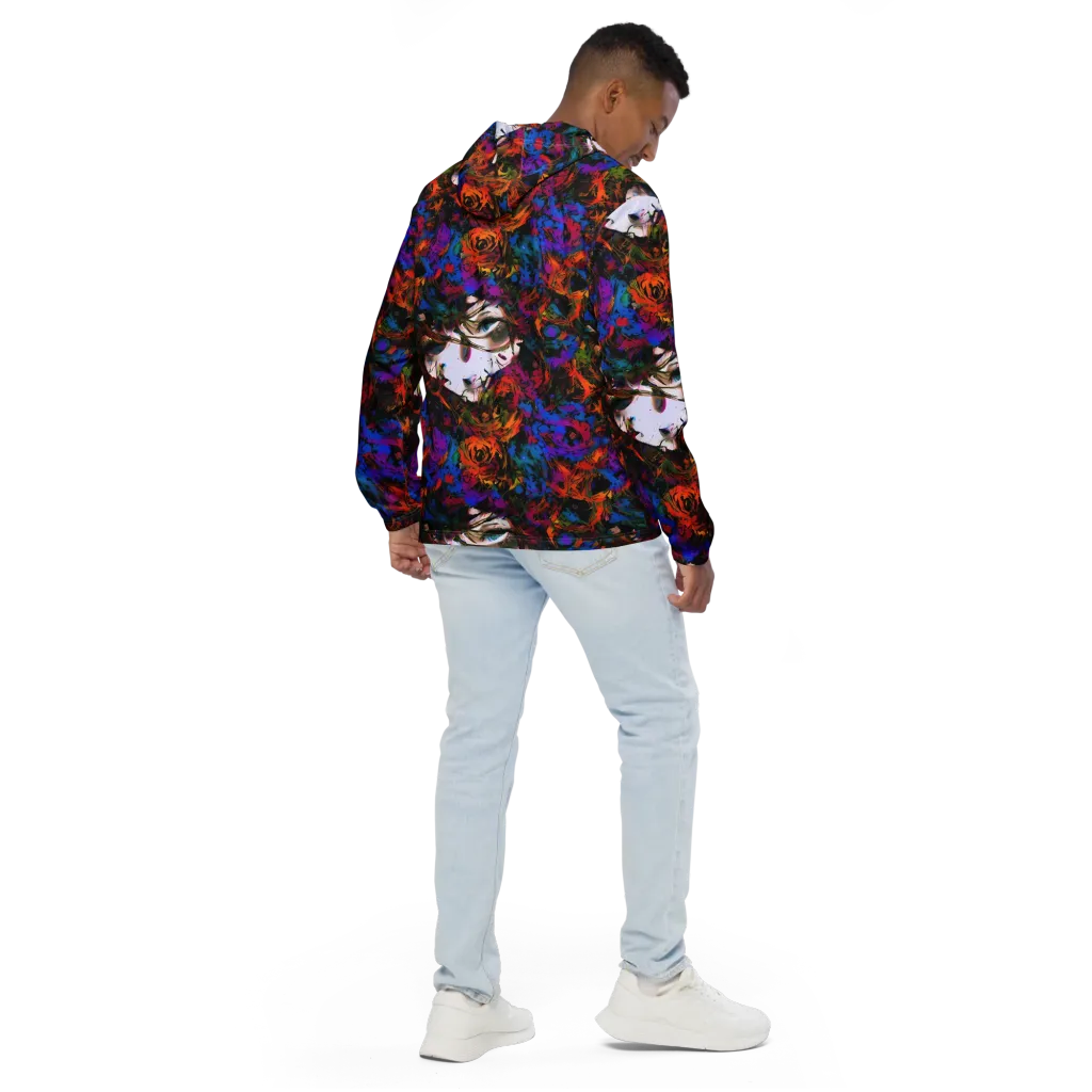 Sultry Smoke on Men's Windbreaker — Back