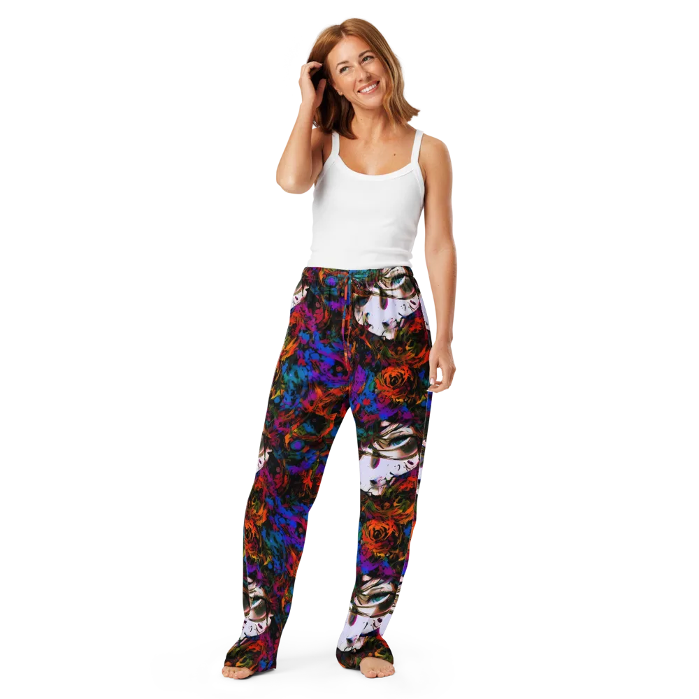 Sultry Smoke on Women's Pajama Pants — Front