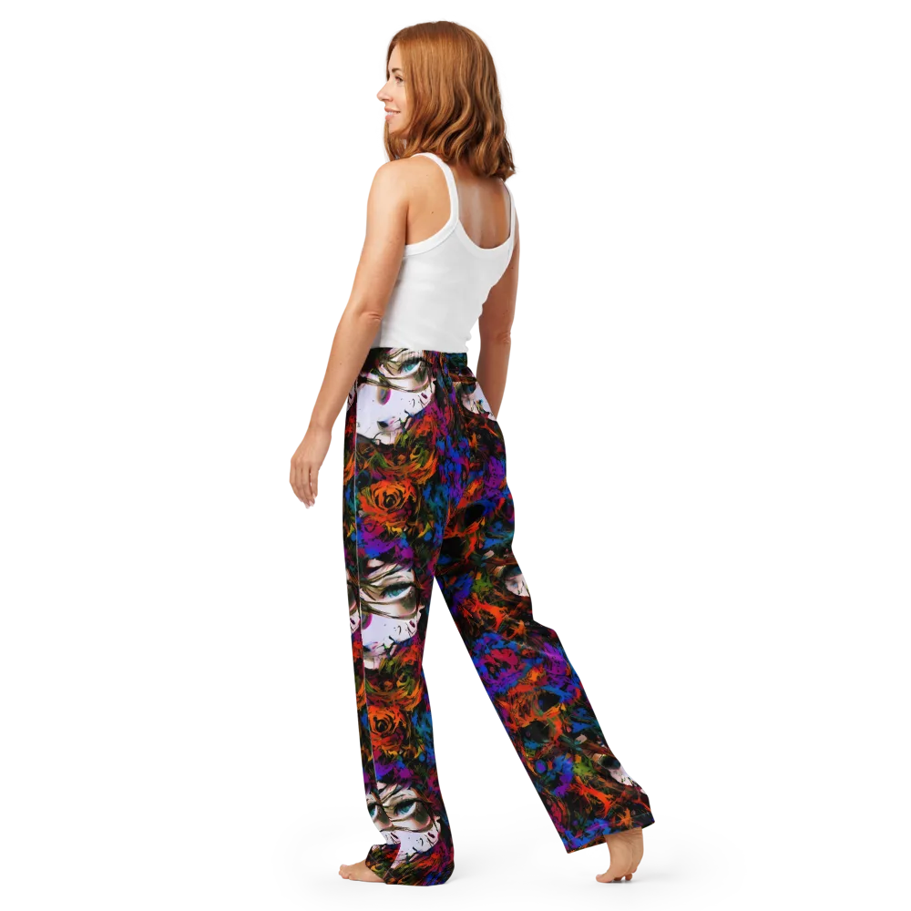 Sultry Smoke on Women's Pajama Pants — Back