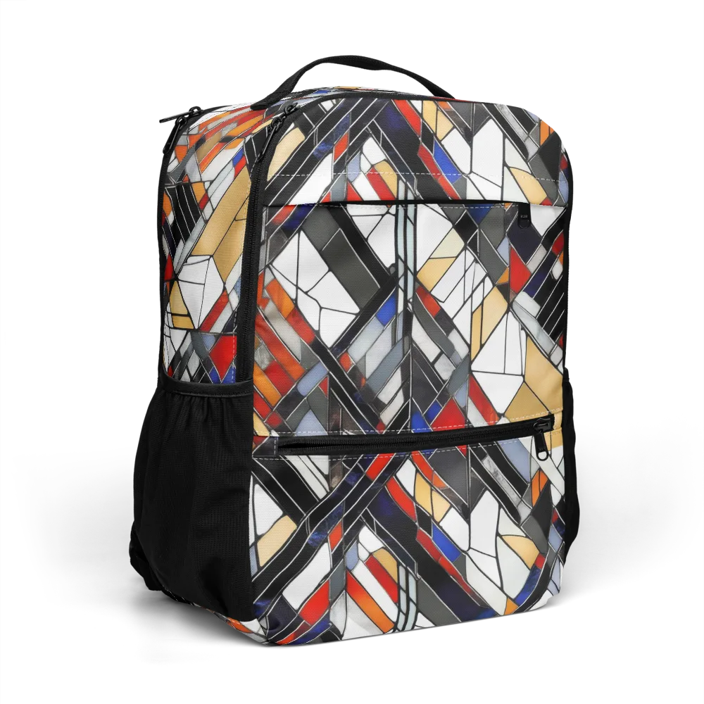 Stained Geometry on Utility Backpack — Right Front