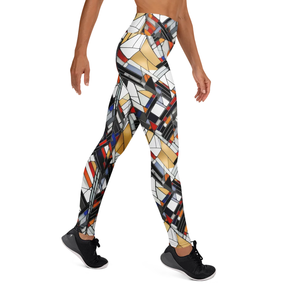 Stained Geometry on Yoga Leggings — Right