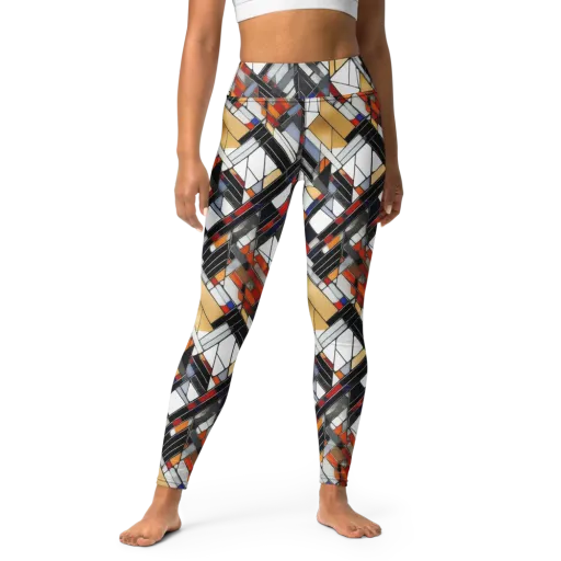 Stained Geometry on a Yoga Leggings