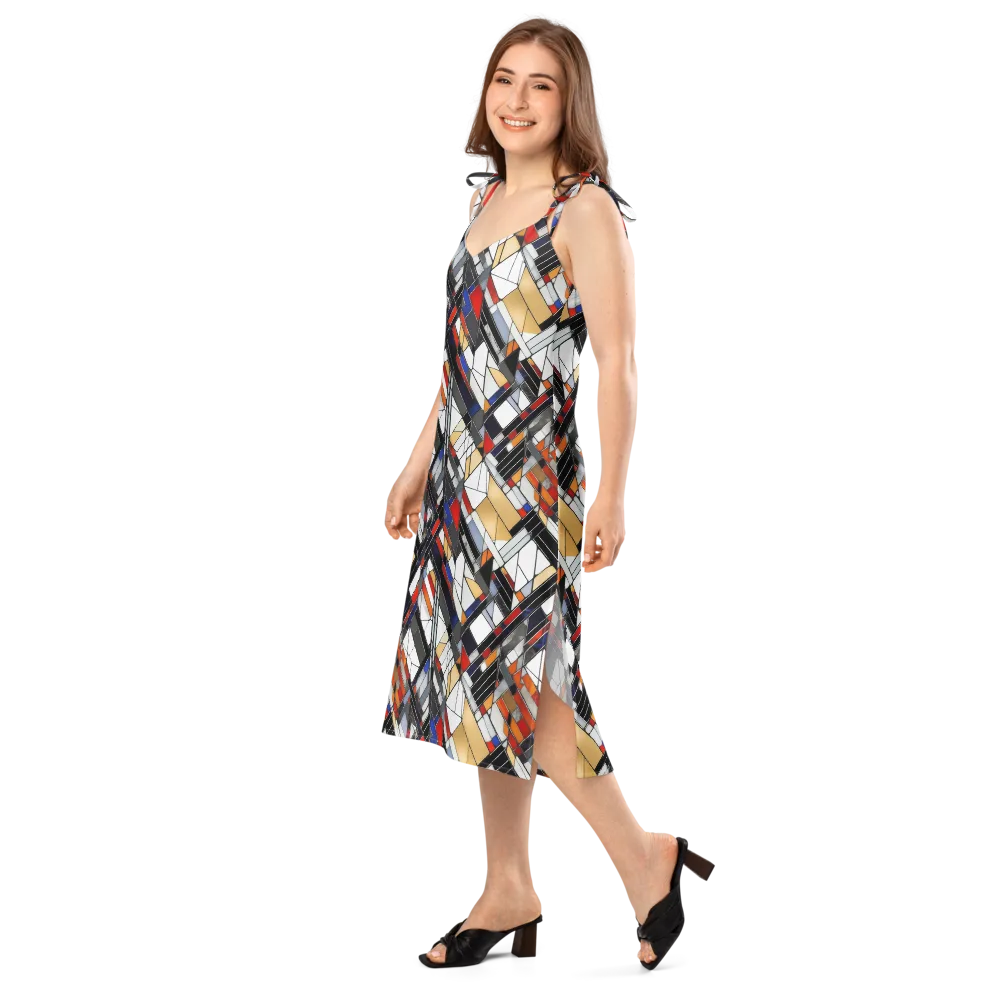 Stained Geometry on Slip Dress — Left Front