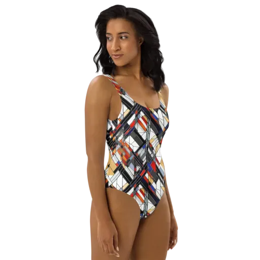 Stained Geometry on a One-Piece Swimsuit