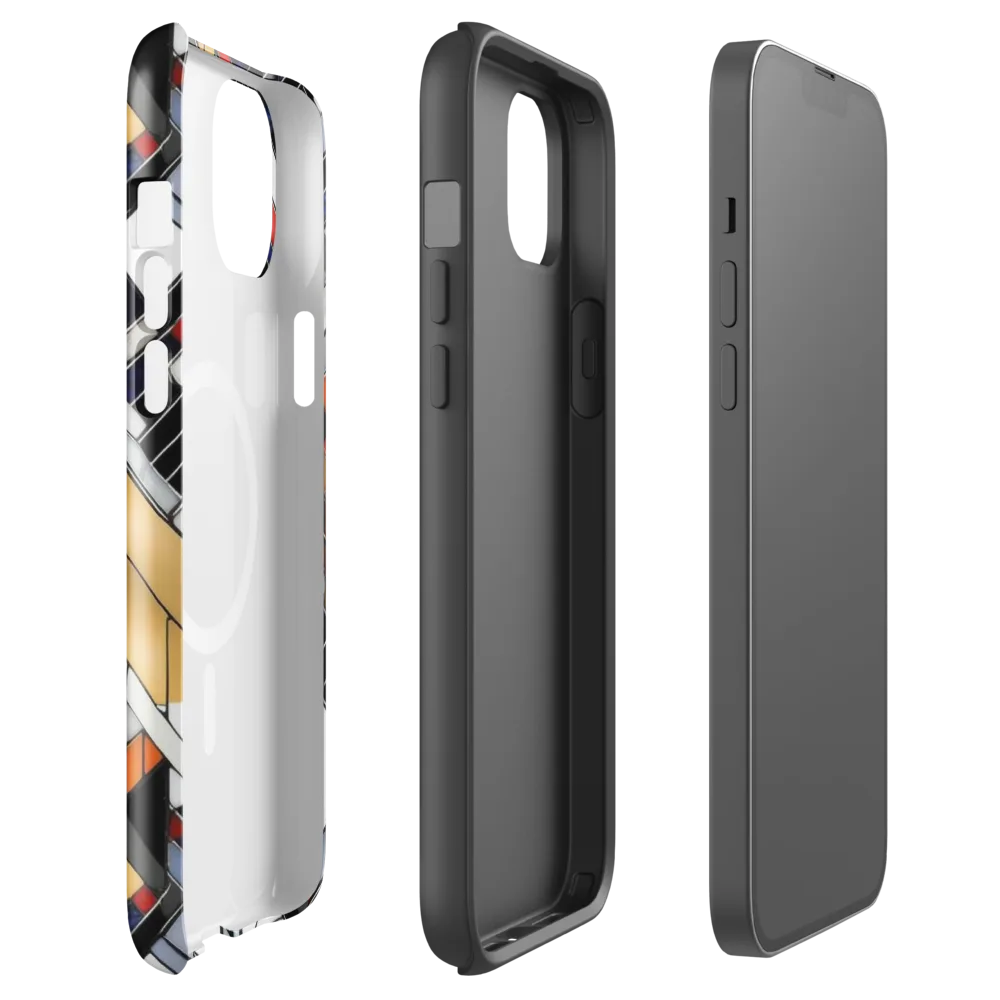 Stained Geometry on MagSafe Tough Case for iPhone® — Front