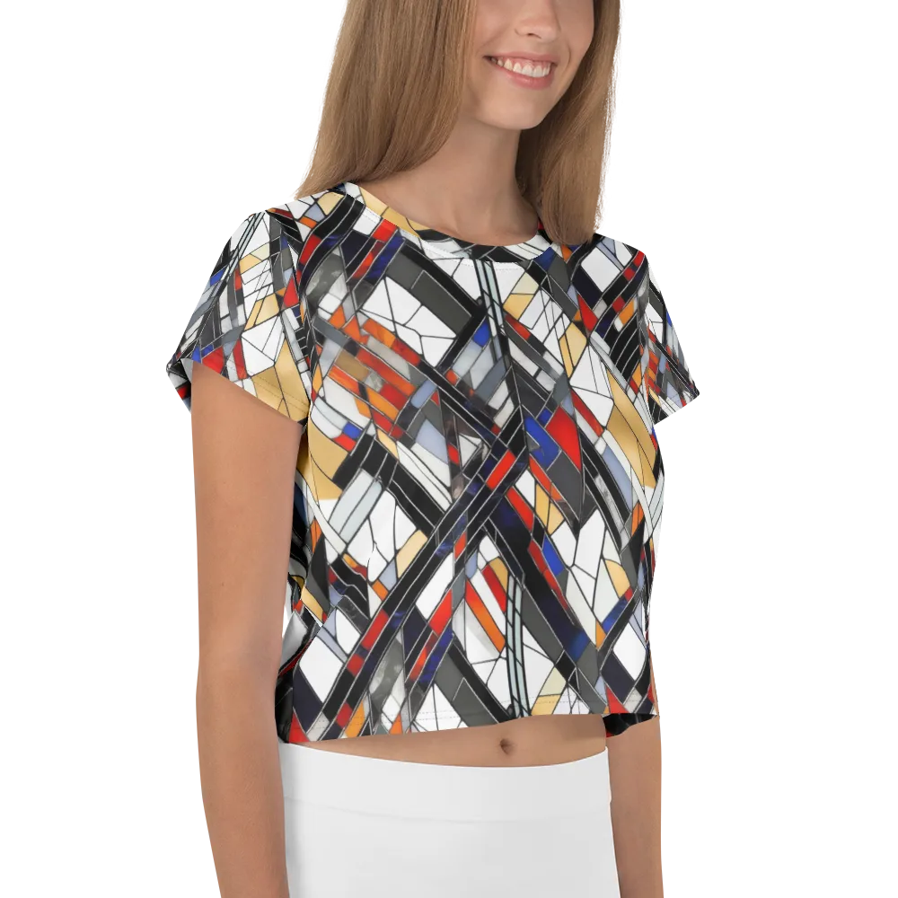Stained Geometry on Crop Tee — Right