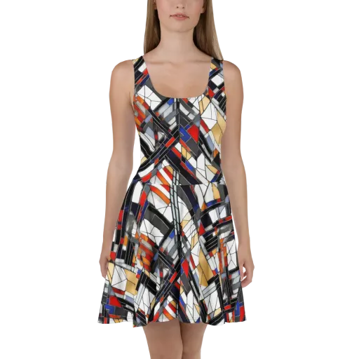 Stained Geometry on a Skater Dress
