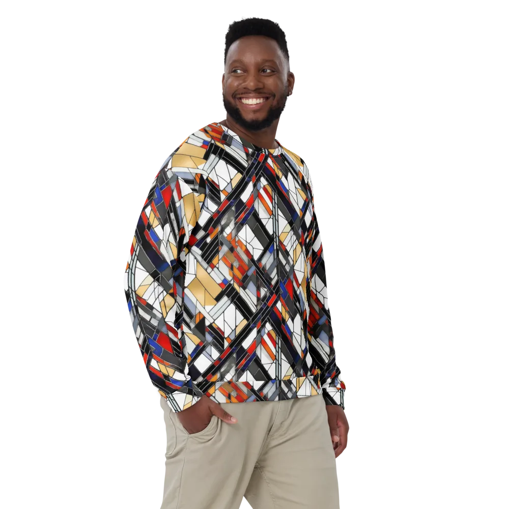 Stained Geometry on Sweatshirt — Front