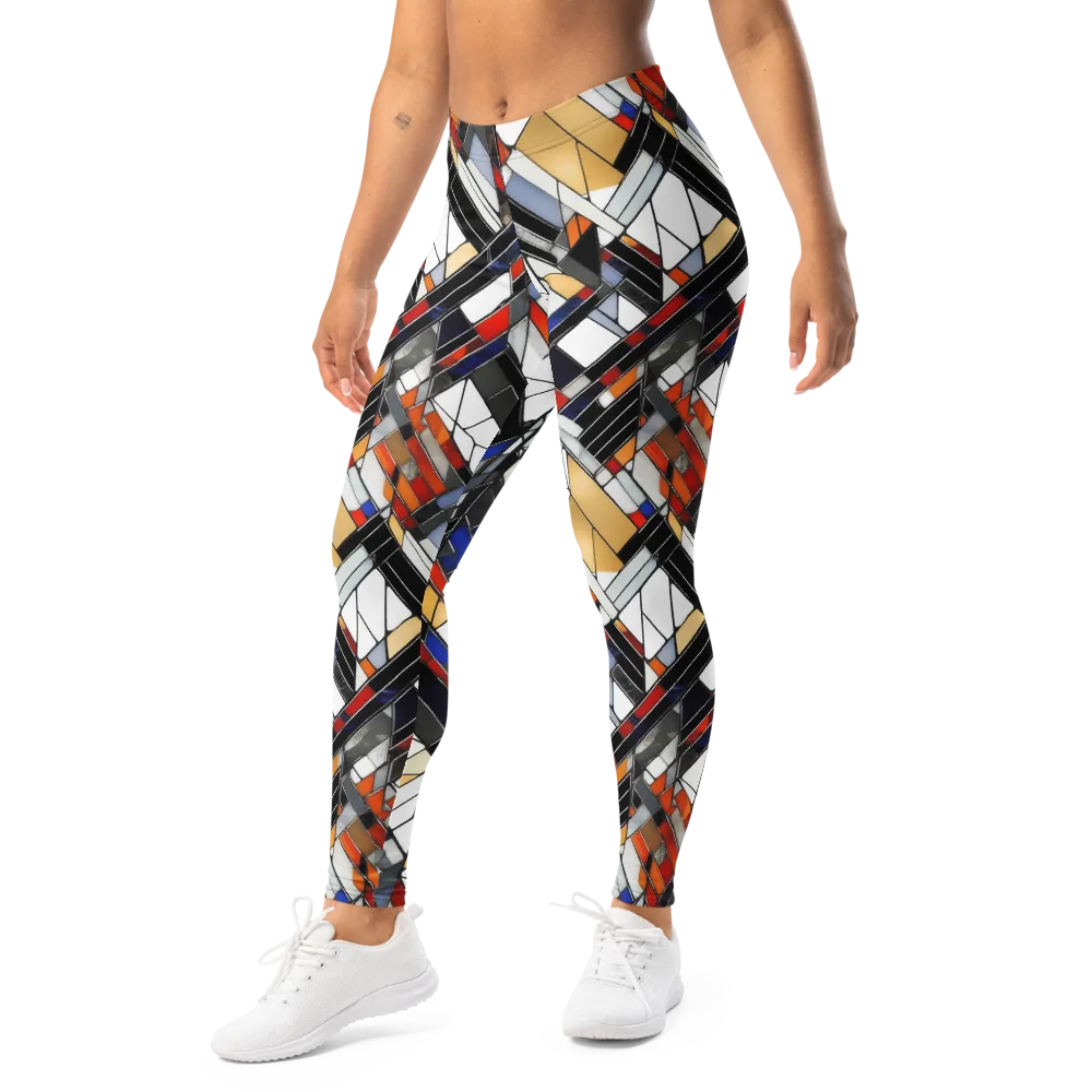 Stained Geometry on Leggings — Left Front
