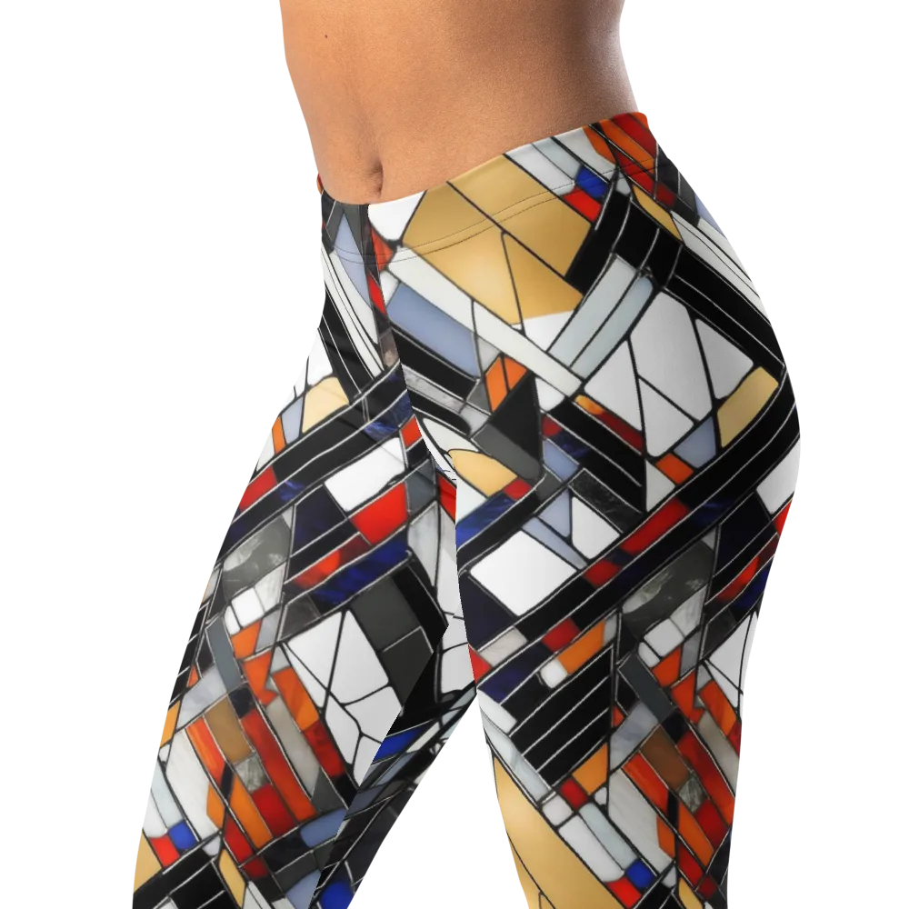 Stained Geometry on Leggings — Left Front