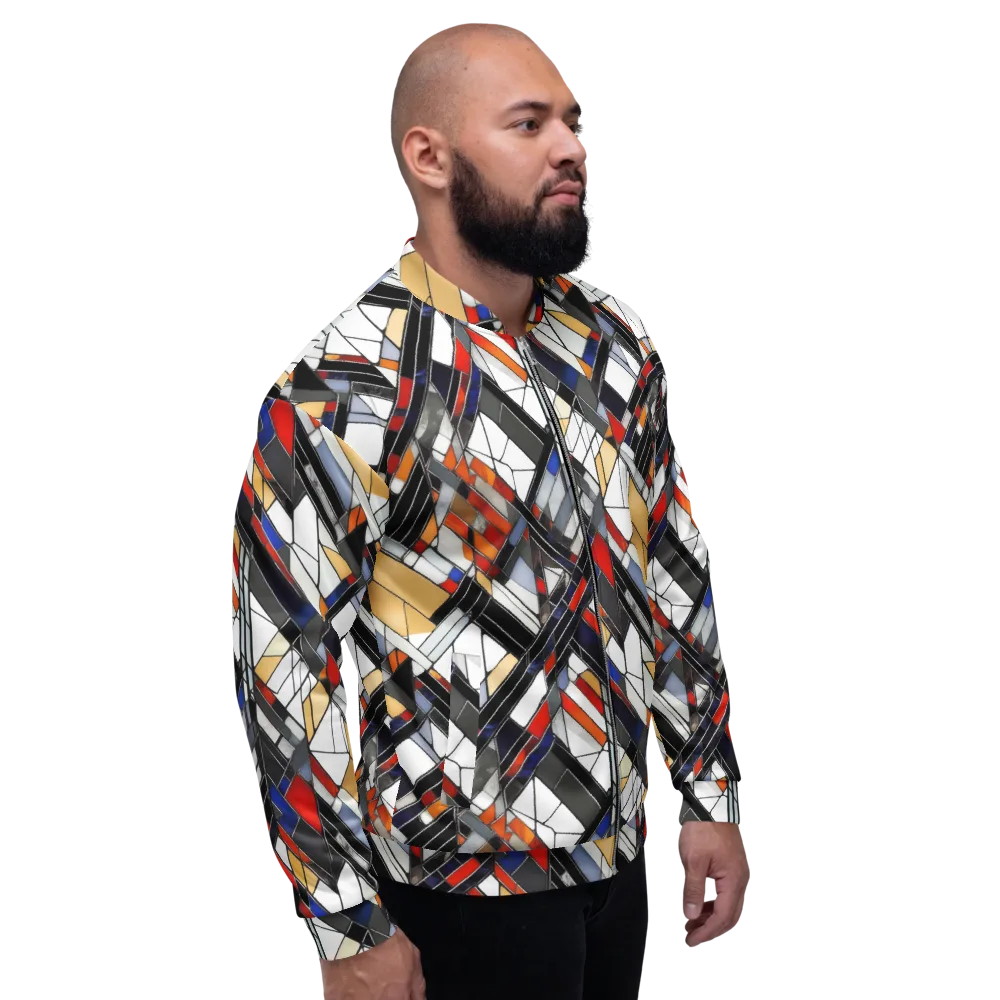 Stained Geometry on Bomber Jacket — Right