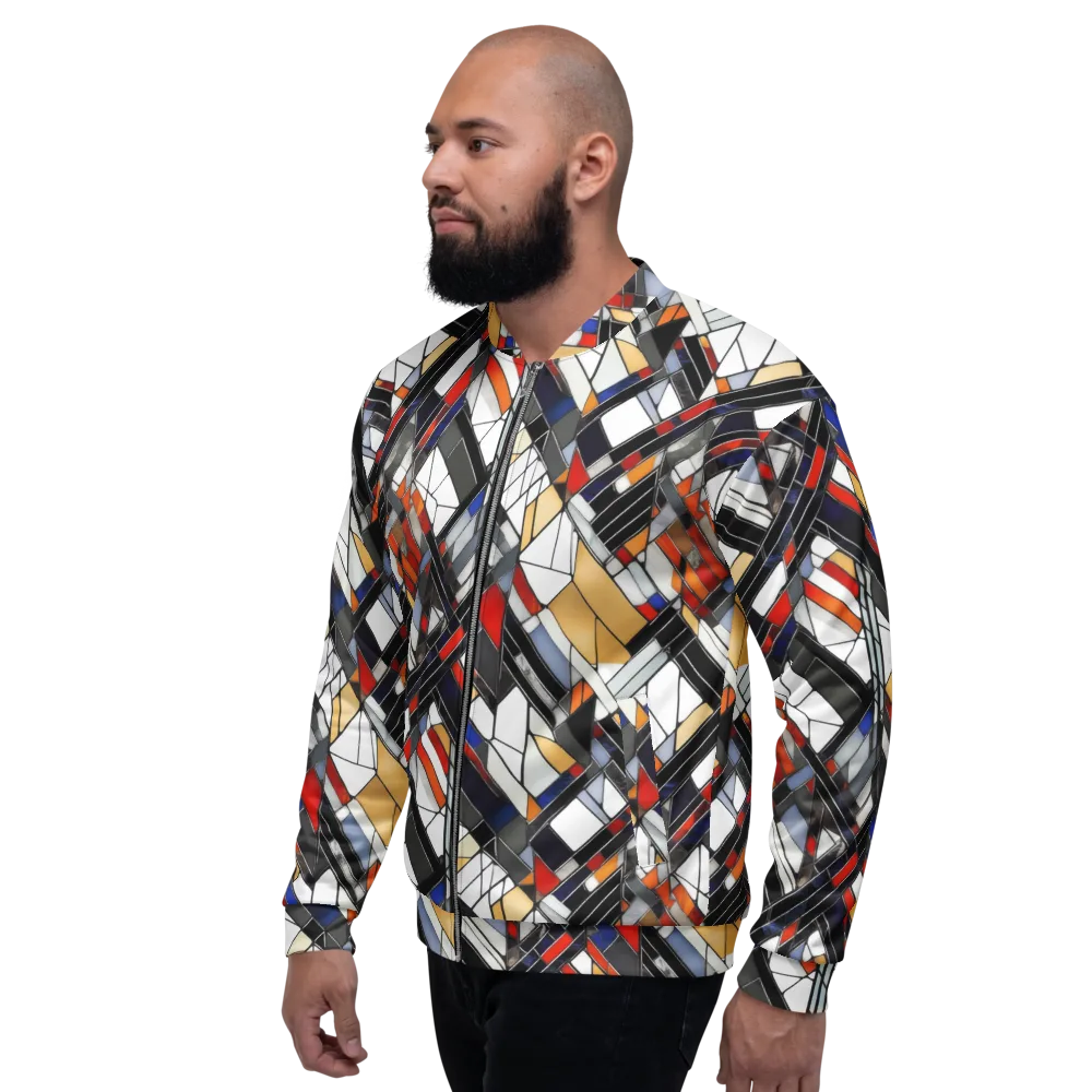 Stained Geometry on Bomber Jacket — Left