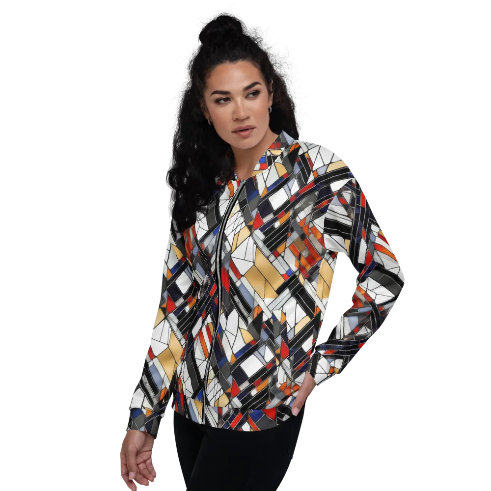 Stained Geometry on Bomber Jacket — Left