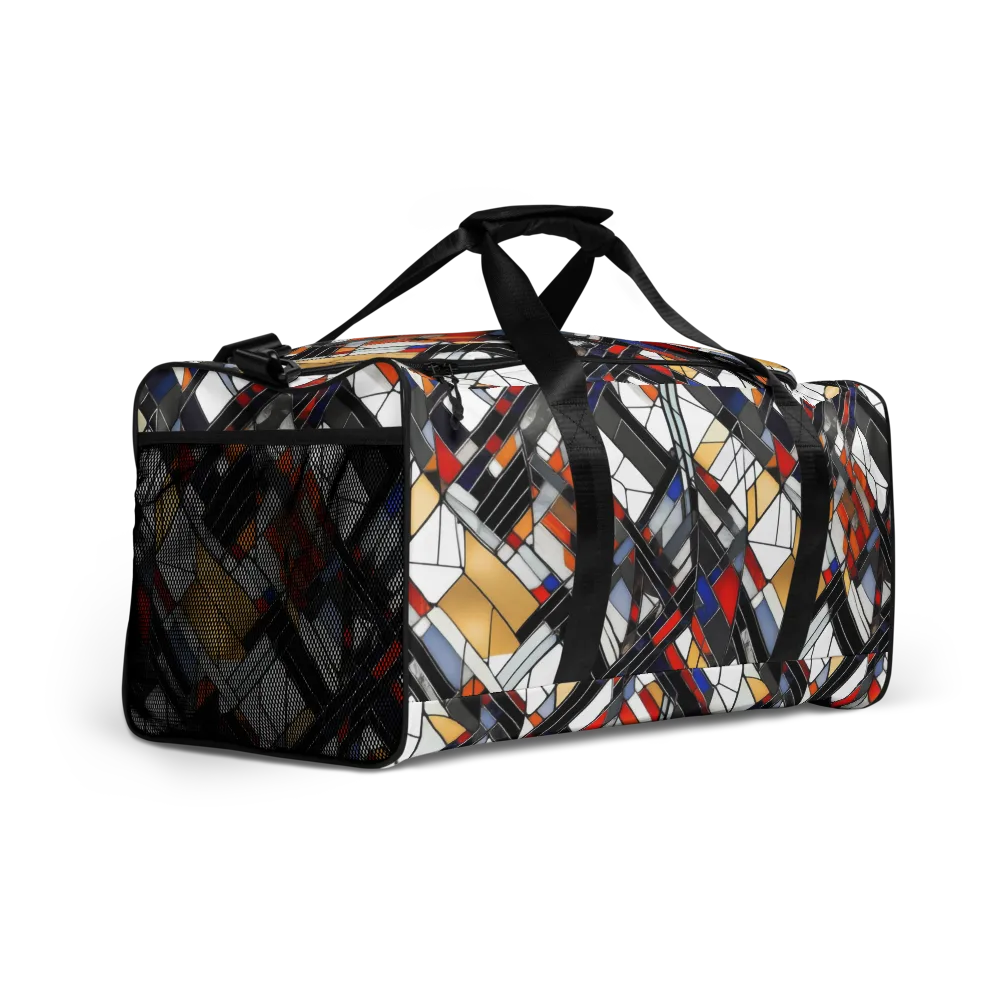 Stained Geometry on Duffle Bag — Right Front