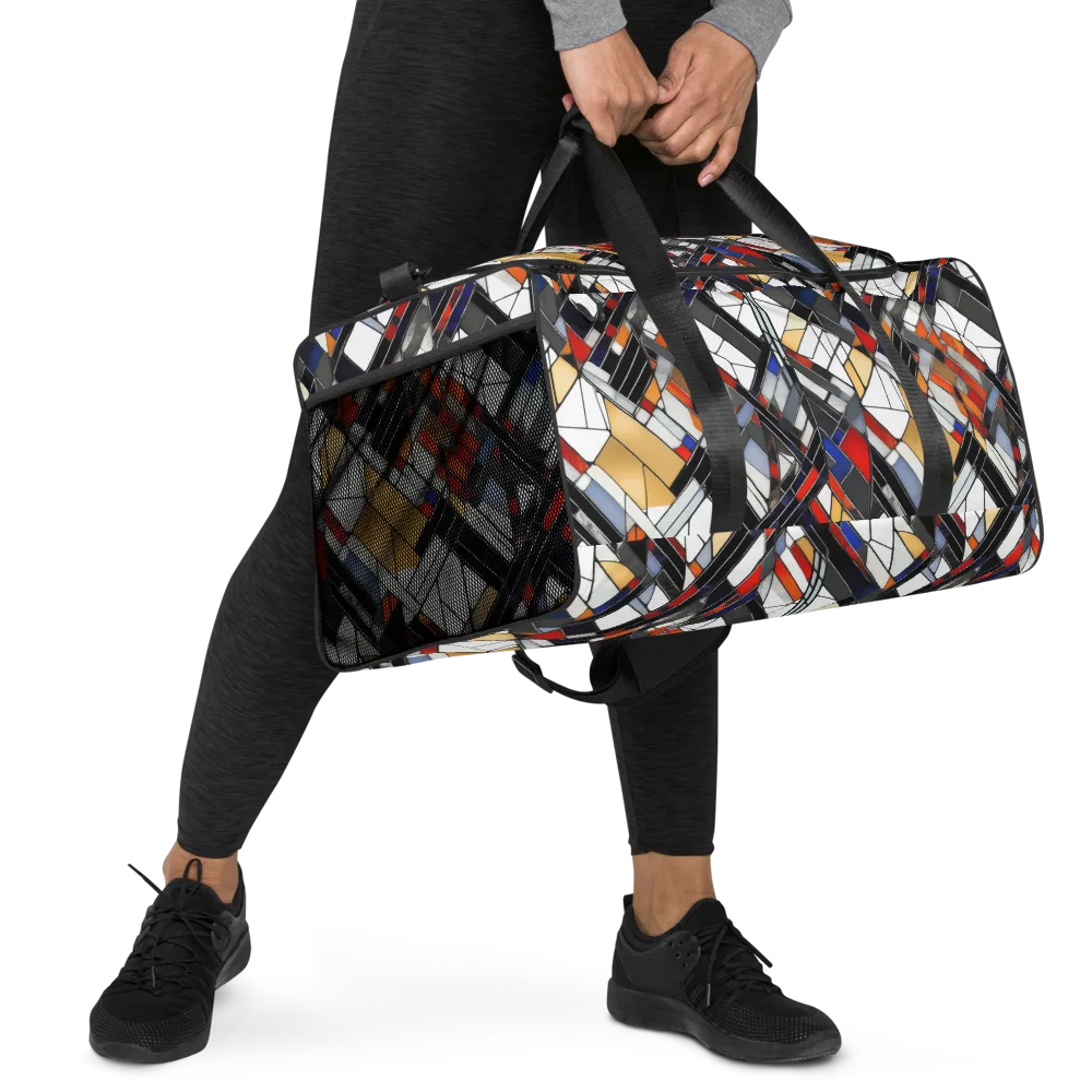 Stained Geometry on Duffle Bag — Right Front
