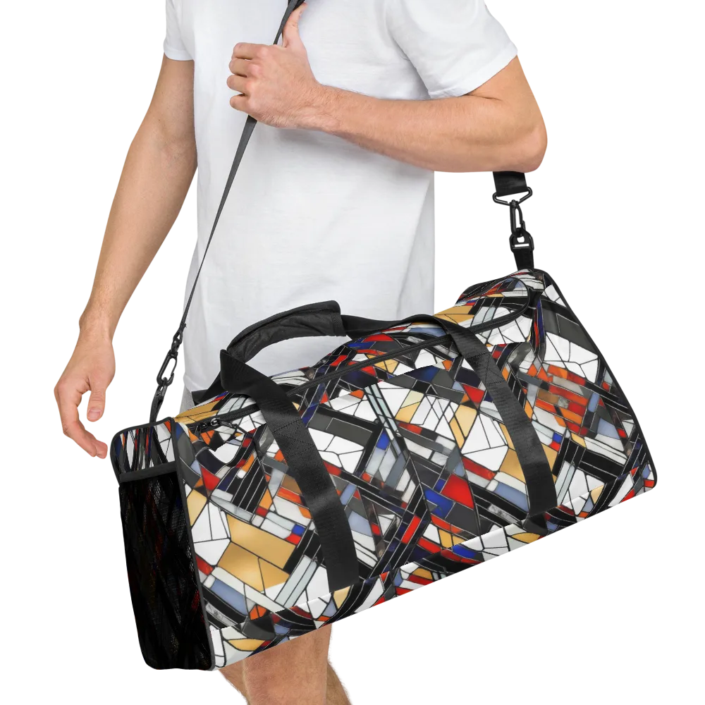 Stained Geometry on Duffle Bag — Right Front