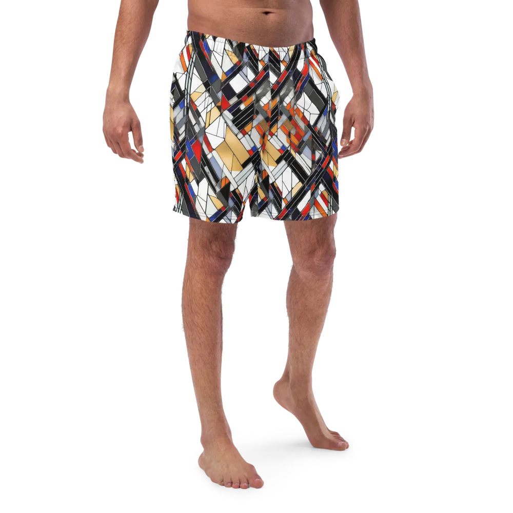 Stained Geometry on Swim Trunks — Front