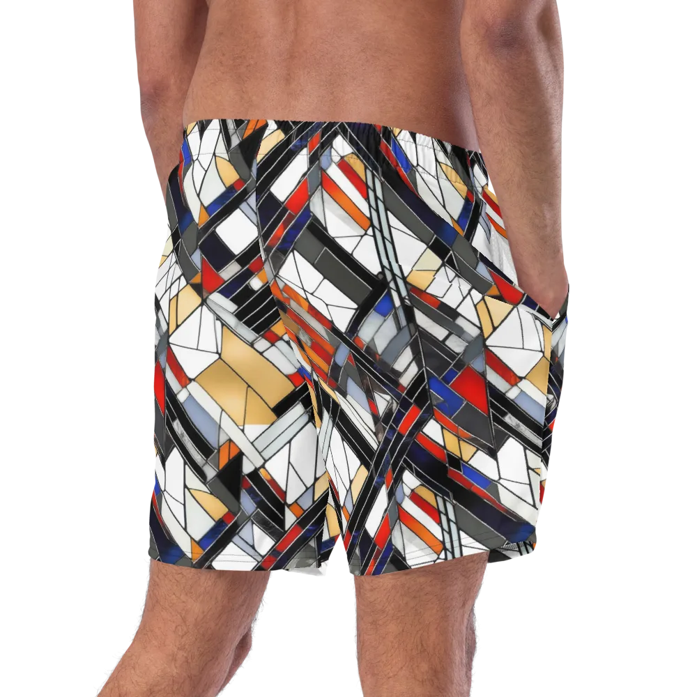 Stained Geometry on Swim Trunks — Right Back