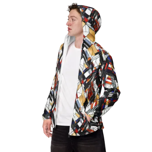 Stained Geometry on a Men's Windbreaker