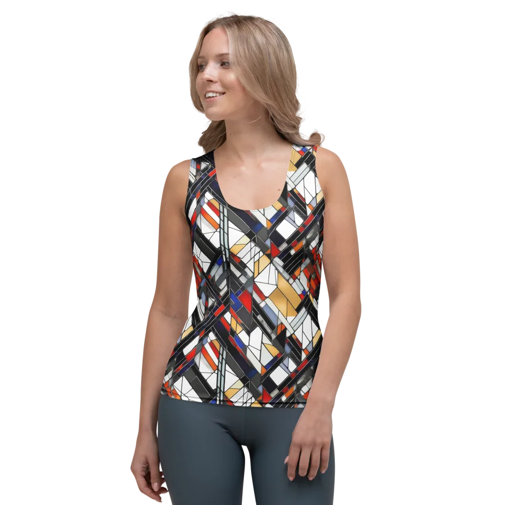 Stained Geometry on Women's Tank Top — Front