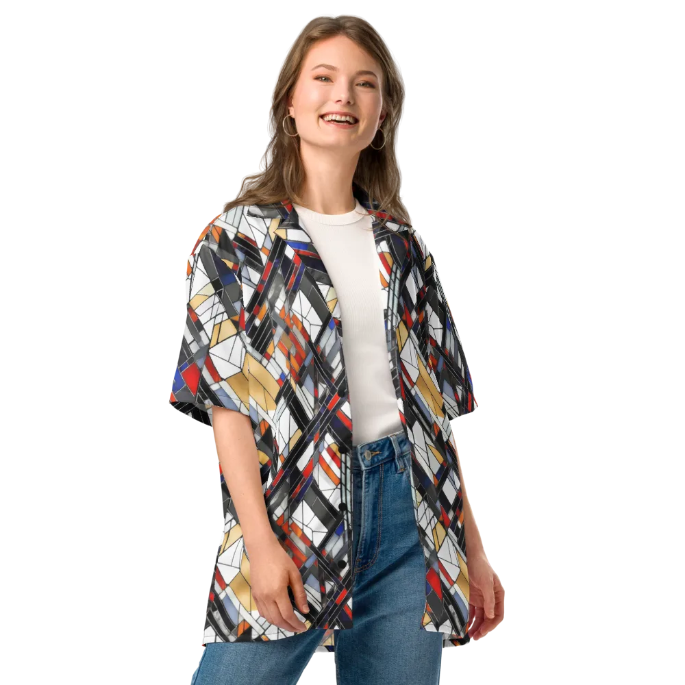 Stained Geometry on Button Shirt — Front
