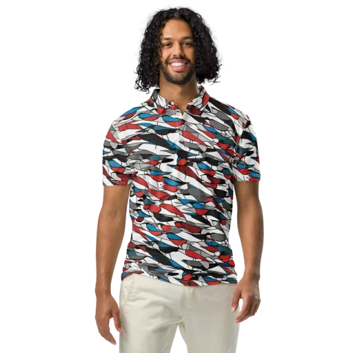 Redwing Static on a Men's Slim Fit Polo Shirt
