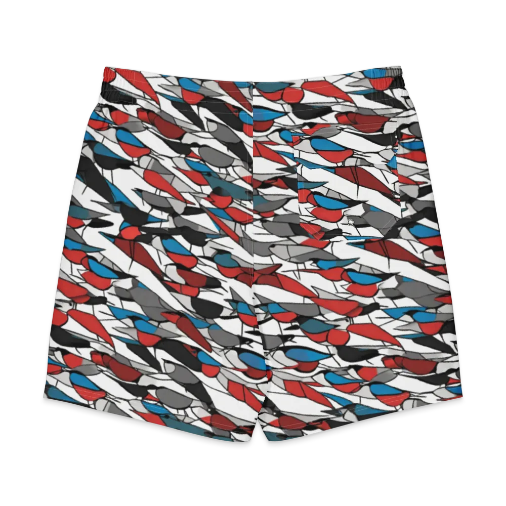 Redwing Static on Men's Board Shorts — Back