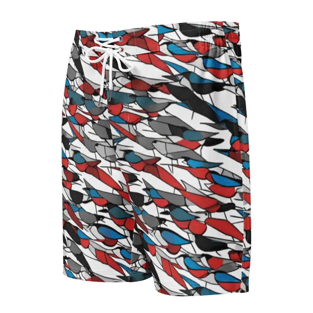 Redwing Static on Men's Board Shorts — Front