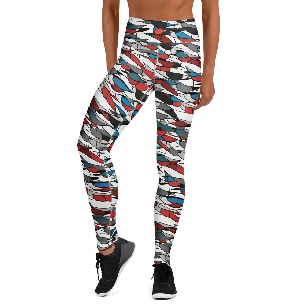 Redwing Static on Yoga Leggings — Front