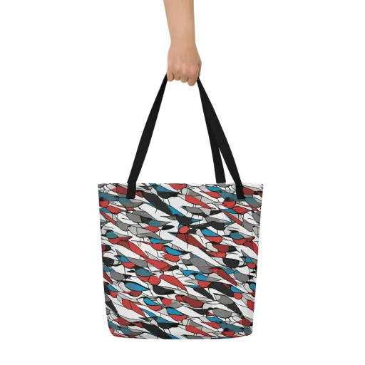Redwing Static on a Large Tote Bag W/ Pocket