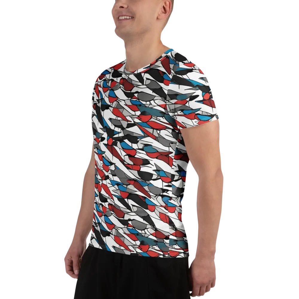 Redwing Static on Men's Athletic T-Shirt — Left