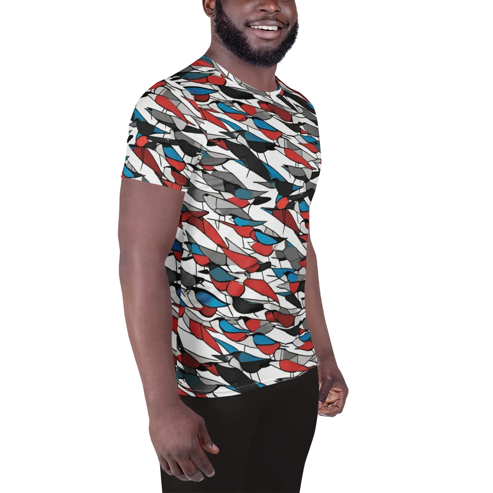 Redwing Static on Men's Athletic T-Shirt — Right