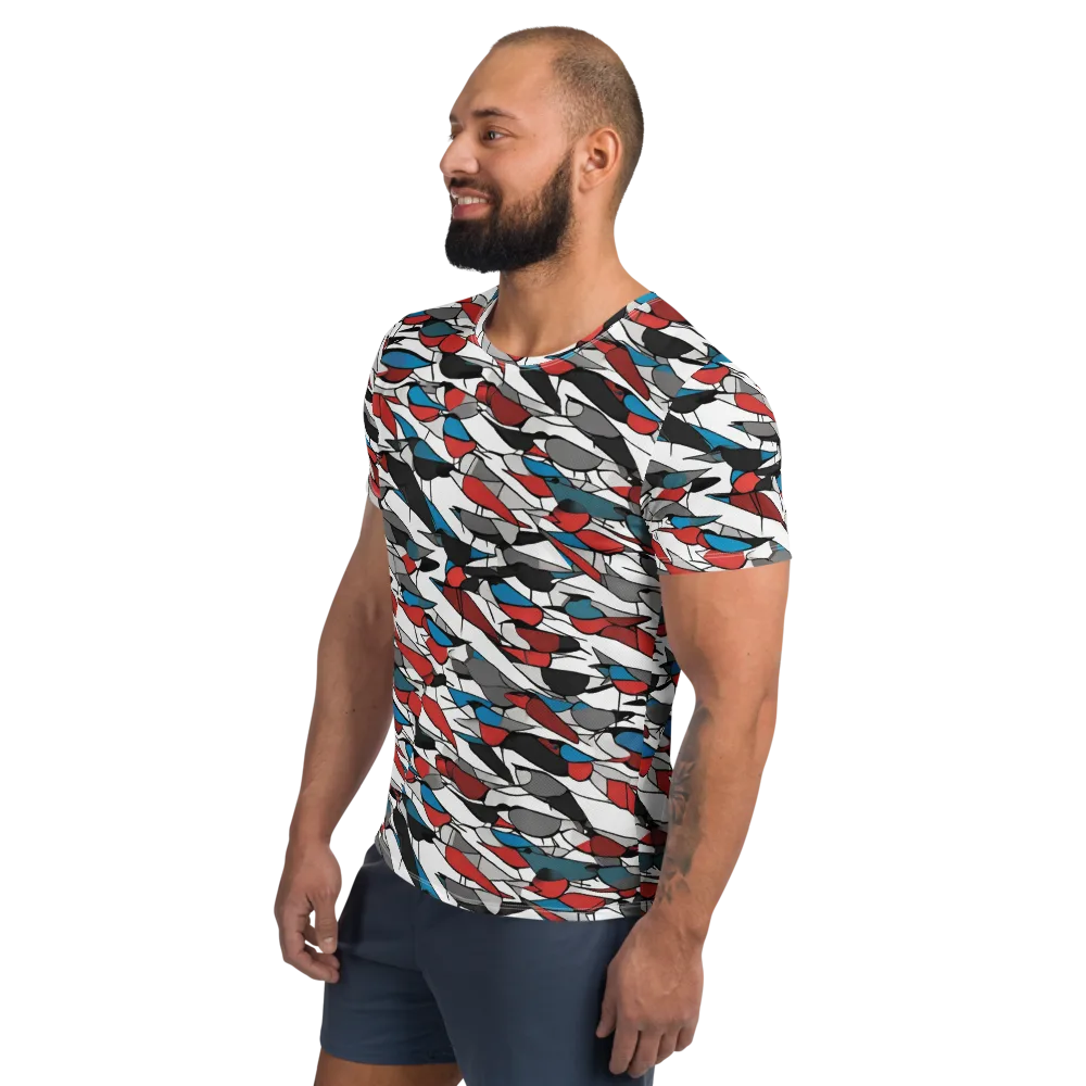 Redwing Static on Men's Athletic T-Shirt — Left