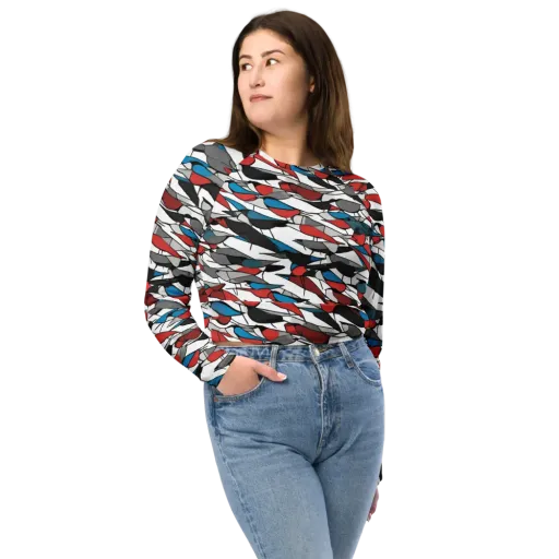 Redwing Static on a Long Sleeve Crop Top