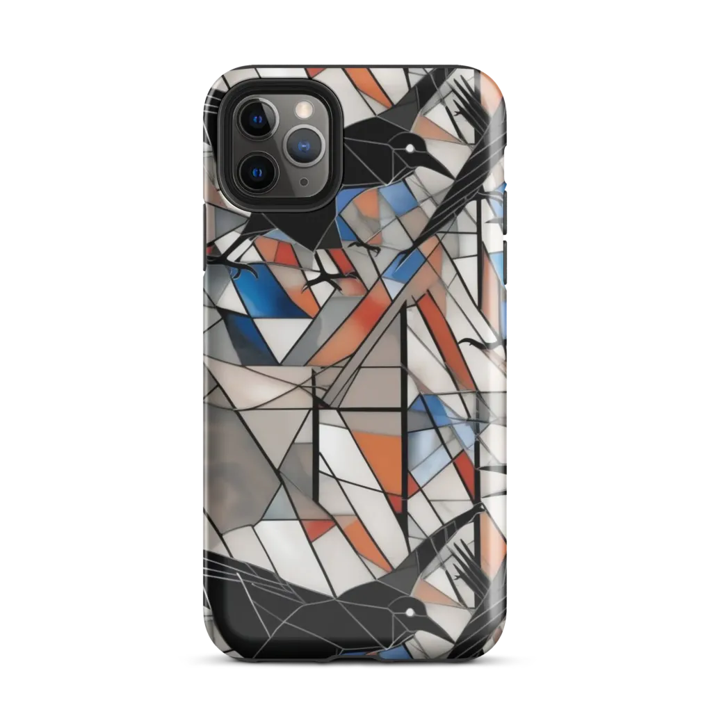 Stained Glass Crows on Tough Case for iPhone® — Front