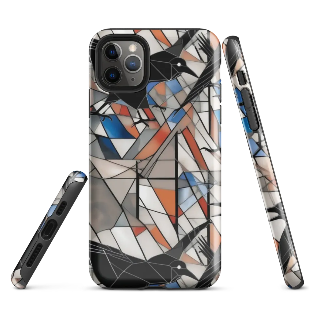 Stained Glass Crows on Tough Case for iPhone® — Front