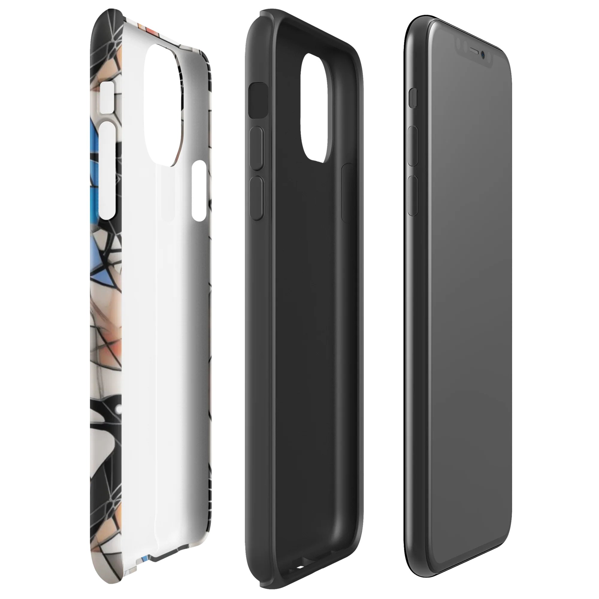 Stained Glass Crows on Tough Case for iPhone® — Right