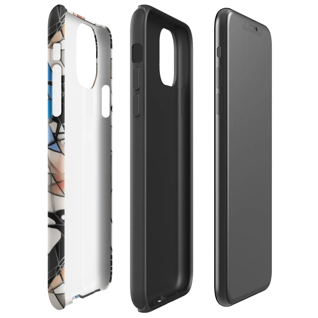 Stained Glass Crows on Tough Case for iPhone® — Right