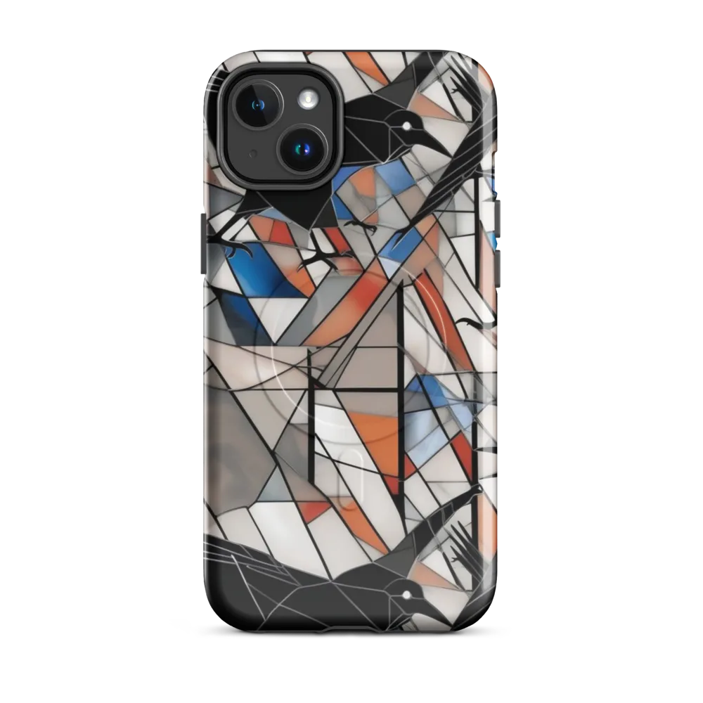 Stained Glass Crows on MagSafe Tough Case for iPhone® — Front