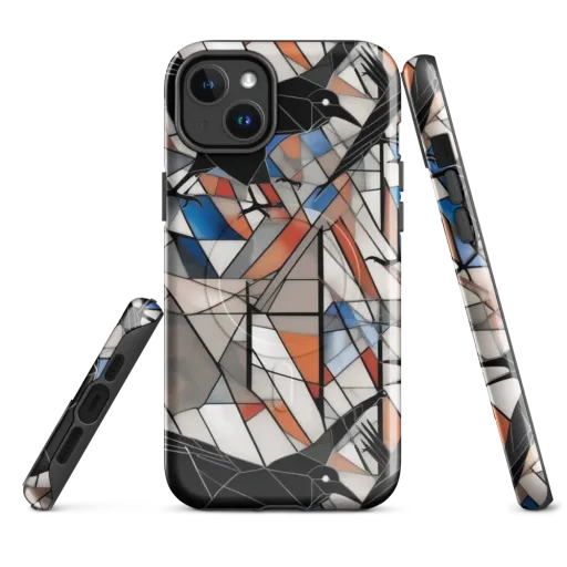 Stained Glass Crows on a MagSafe Tough Case for iPhone®