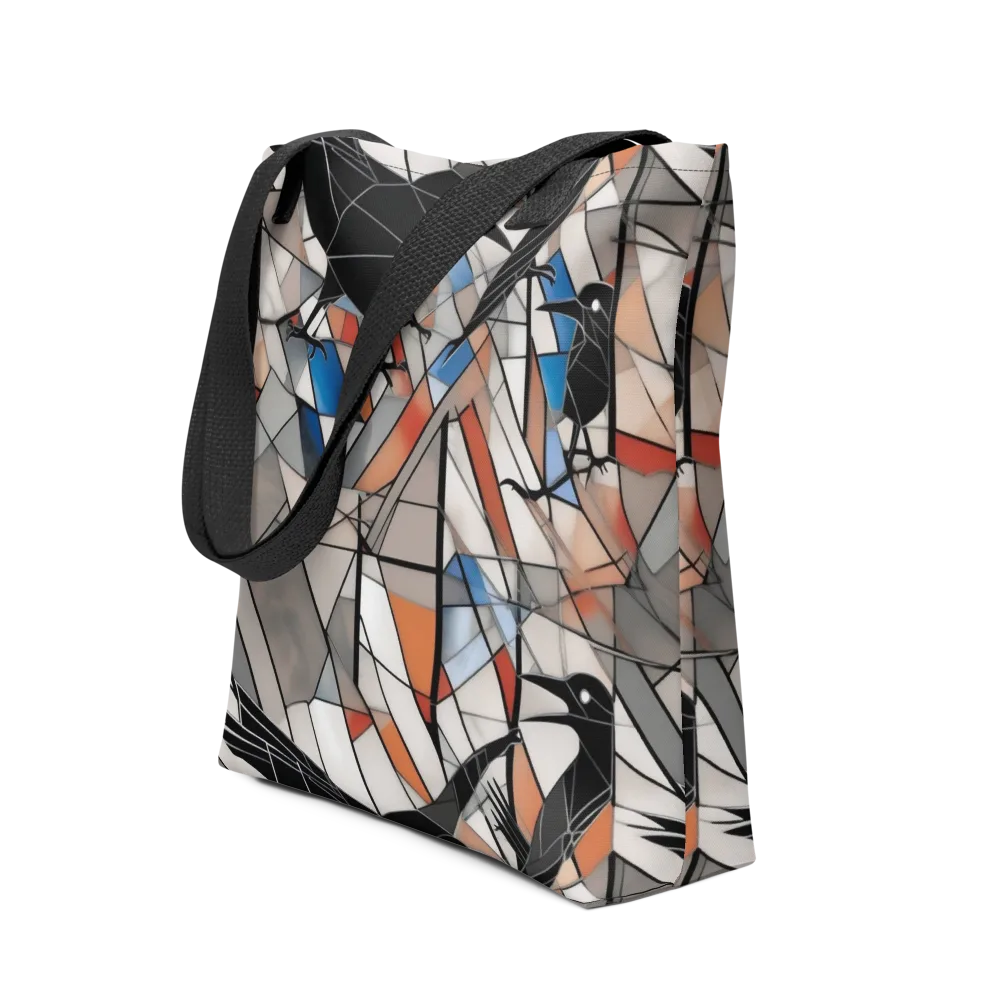 Stained Glass Crows on Tote Bag — Front
