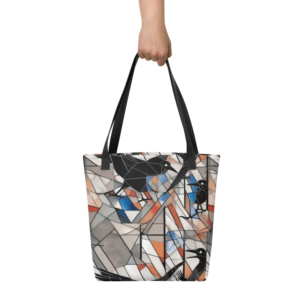 Stained Glass Crows on Tote Bag — Front
