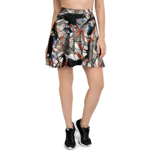 Stained Glass Crows on a Skater Skirt