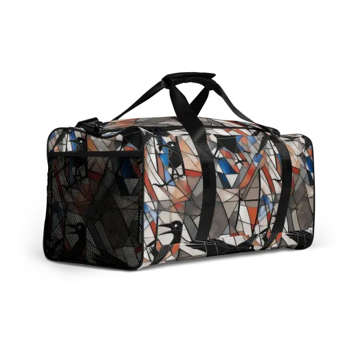 Stained Glass Crows on a Duffle Bag