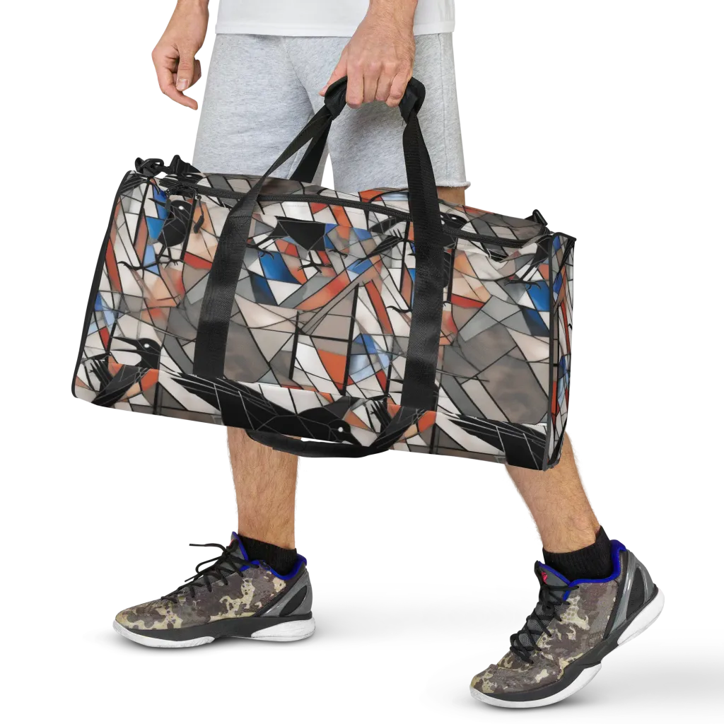 Stained Glass Crows on Duffle Bag — Front
