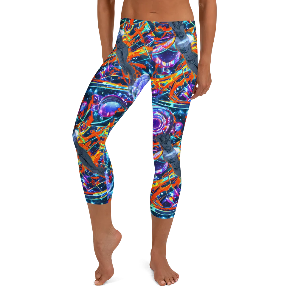 Prismatic Engine on Capri Leggings — Front