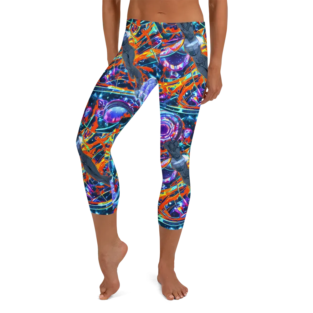 Prismatic Engine on Capri Leggings — Front